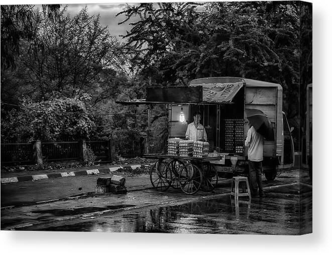 Asia Canvas Print featuring the photograph One Last Customer by John Hoey