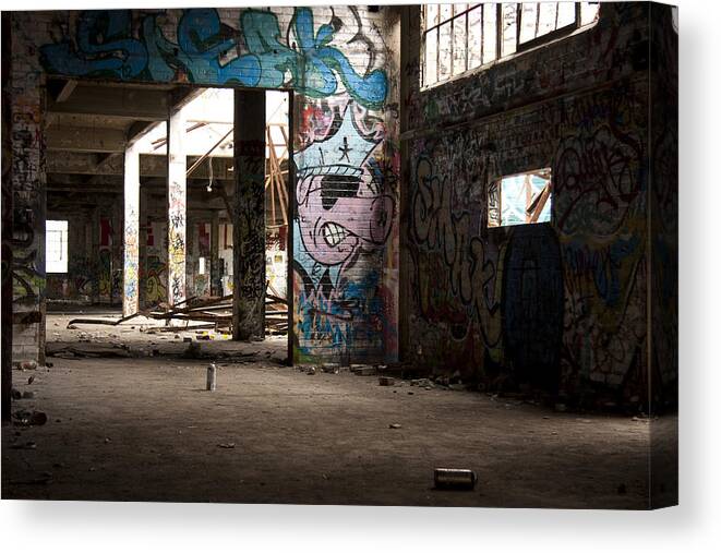 Graffiti Canvas Print featuring the photograph One Little... by Kreddible Trout