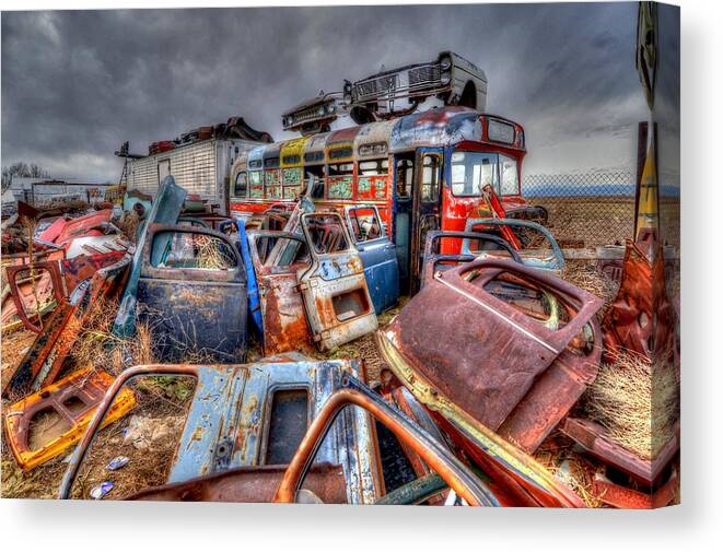 Salvage Yard Canvas Print featuring the photograph Open Doors by Craig Incardone