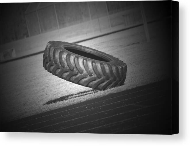Tire Canvas Print featuring the photograph Optical Illusions Tire by Cathy Beharriell