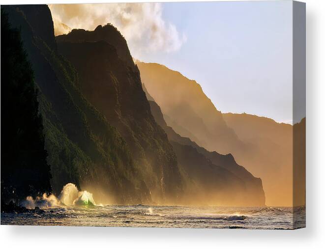 Cliff Canvas Print featuring the photograph Orange Crush by Nicki Frates