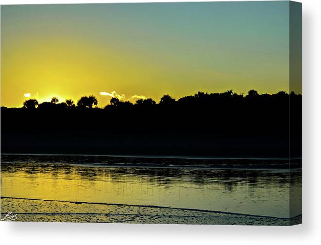 Sunset Canvas Print featuring the photograph Orange Glow by Bradley Dever