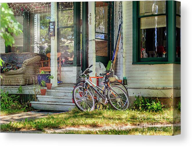 Bicycle Canvas Print featuring the photograph Our Town Bicycle by Craig J Satterlee