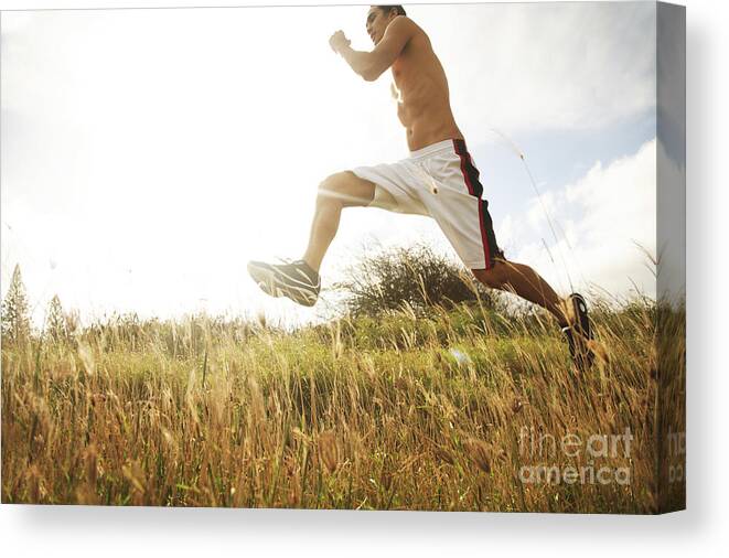 Athlete Canvas Print featuring the photograph Outdoor Jogging III by Brandon Tabiolo - Printscapes