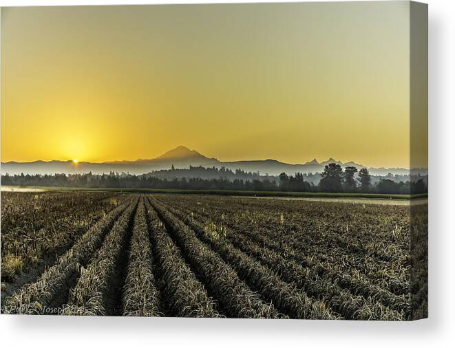Sunrise Canvas Print featuring the photograph Over The Hills by Mark Joseph