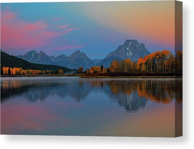 200-400mm 5dsr Canvas Print featuring the photograph Oxbows Reflections by Edgars Erglis