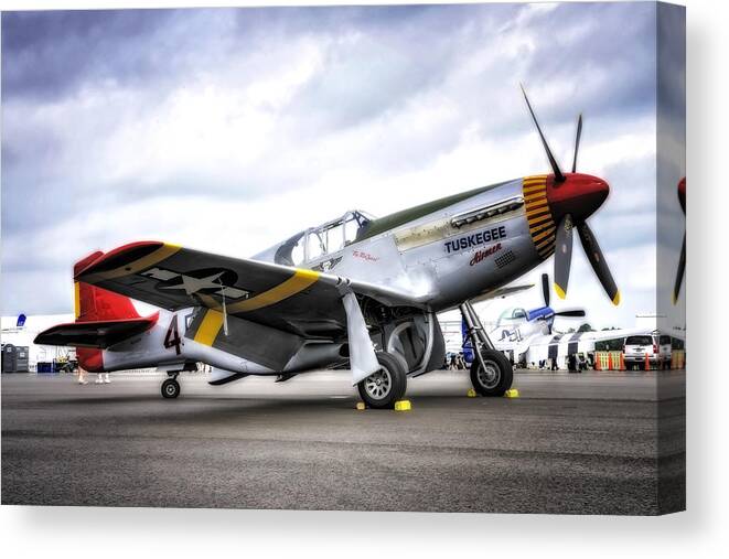 Hdr Canvas Print featuring the photograph P51-C Mustang in HDR by Michael White