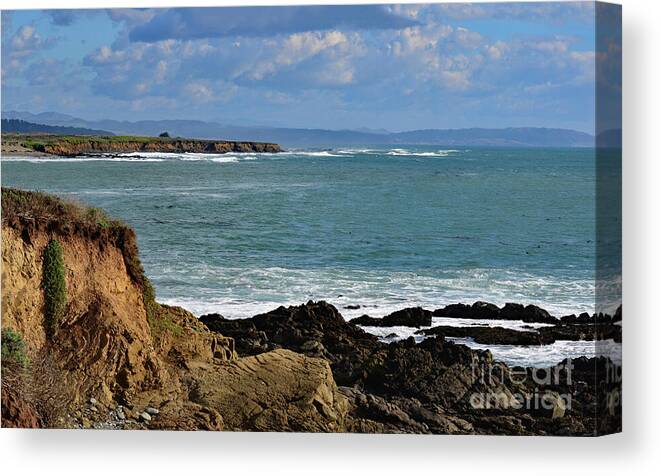 Pacific Ocean Canvas Print featuring the photograph Pacific Coast View at Low Tide by Debby Pueschel