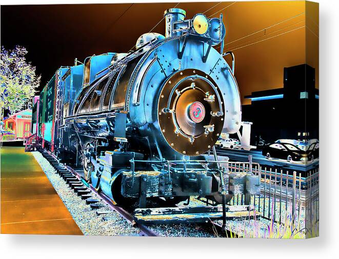  Canvas Print featuring the digital art Pacific Southwest Railway and Meseum by Daniel Hebard