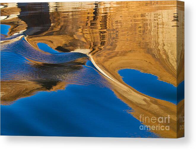 Lake Powell Canvas Print featuring the photograph Painting on Water by Kathy McClure