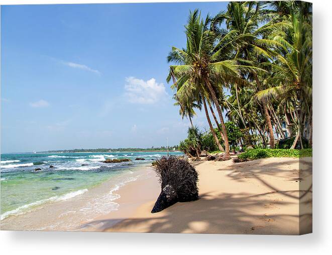 Asia Canvas Print featuring the photograph Paradise beach in Sri Lanka by Gina Koch
