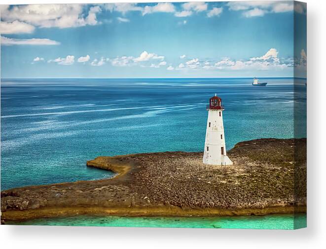 Lighthouse Canvas Print featuring the photograph Paradise Island Lighthouse by Mick Burkey