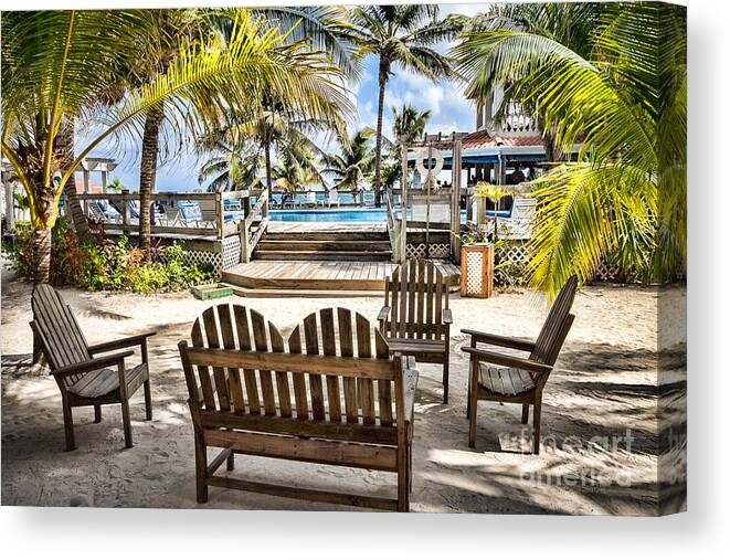 Ambergris Caye Canvas Print featuring the photograph Paradise by Lawrence Burry