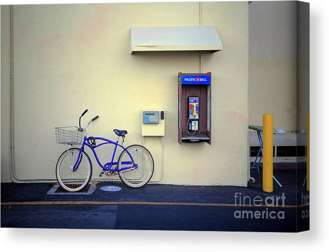 California Canvas Print featuring the photograph Paramount Backlot Bicycle by Craig J Satterlee