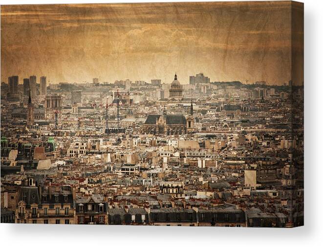 Paris Canvas Print featuring the photograph Paris Skyline by Kevin Schwalbe