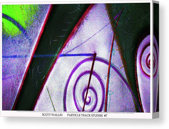 A Bright Canvas Print featuring the painting Particle Track Study Seven by Scott Wallin