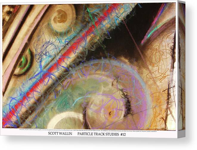 A Bright Canvas Print featuring the painting Particle Track Study Twelve by Scott Wallin
