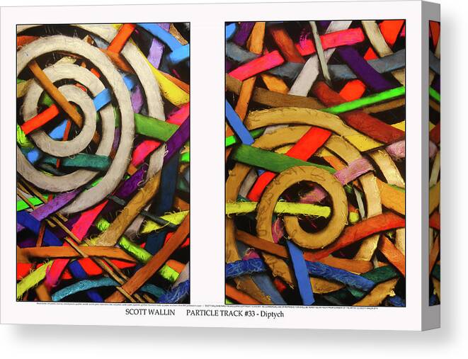 Abstract Canvas Print featuring the painting Particle Track Thirty-three by Scott Wallin