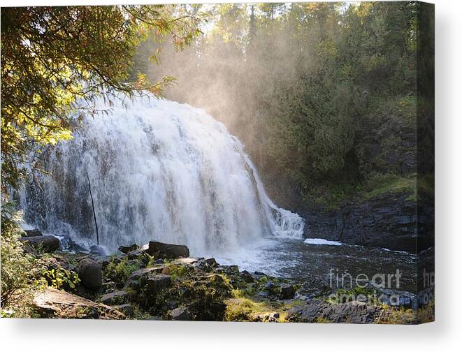 Falls Canvas Print featuring the photograph Partridge Falls by Sandra Updyke