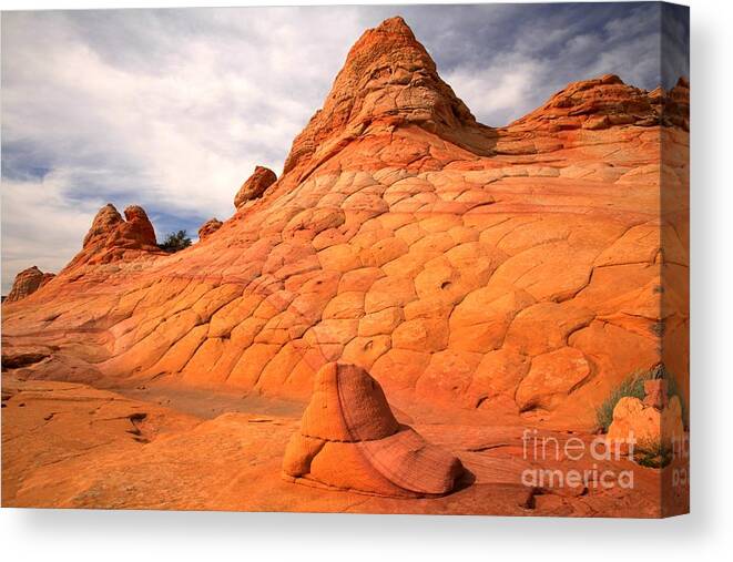 Coyote Buttes Canvas Print featuring the photograph Pastel Checkerboad Landscape by Adam Jewell