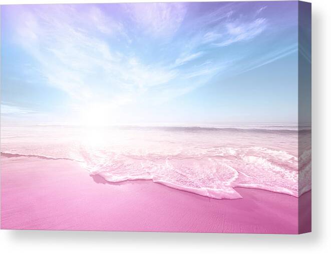 Pastel Canvas Print featuring the photograph Pastel Summer Beach Vacation by Cross Version