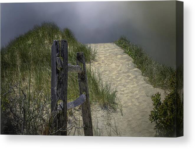 Beach Canvas Print featuring the photograph Path to Bayside by Mary Clough