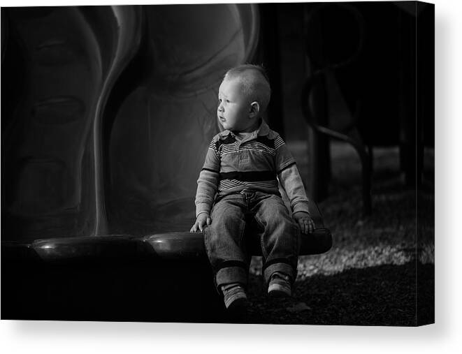 Chiaroscuro Canvas Print featuring the photograph Pause To Contemplate by David Andersen