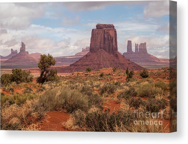 Monument Valley Canvas Print featuring the photograph Peace in the Valley by Jim Garrison