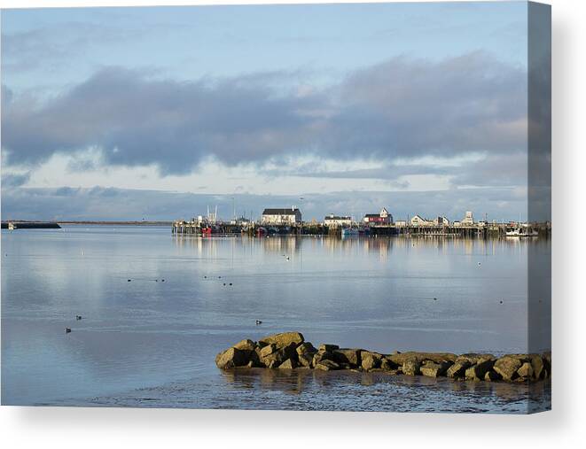 Provincetown Canvas Print featuring the photograph Peaceful Harbor by Ellen Koplow
