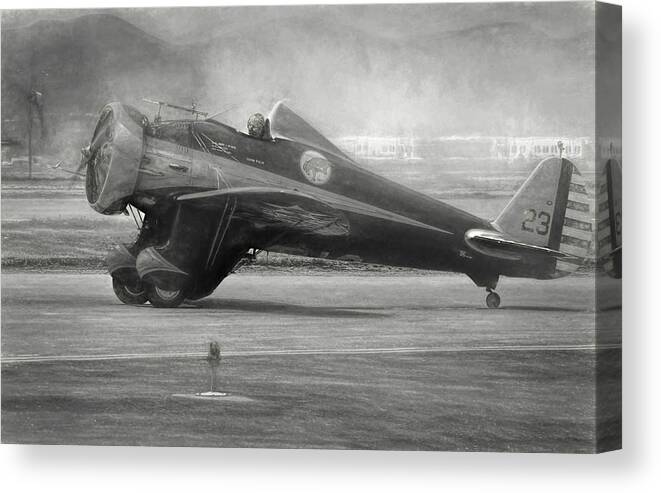 P-26a Canvas Print featuring the photograph Peashooter by Steve Benefiel