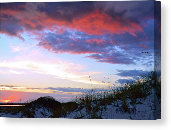Sunset Canvas Print featuring the photograph Pensacola Sunset after the Storm by Marie Hicks