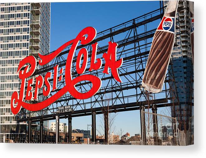 Clarence Holmes Canvas Print featuring the photograph Pepsi-Cola Sign I by Clarence Holmes