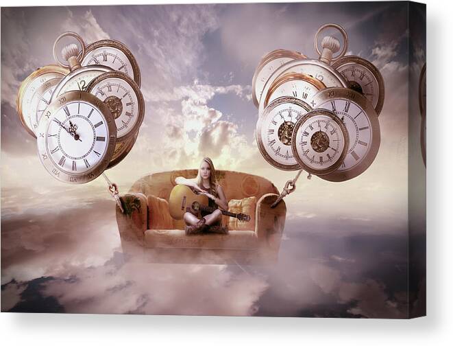 Music Canvas Print featuring the digital art Perfect Timing by Nathan Wright