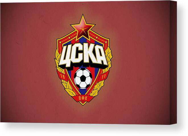 Pfc Cska Moscow Canvas Print featuring the digital art PFC CSKA Moscow by Maye Loeser