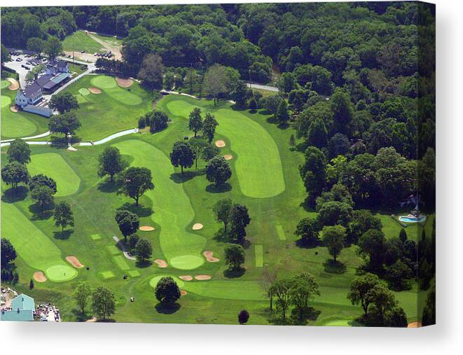 Philadelphia Cricket Club Canvas Print featuring the photograph Philadelphia Cricket Club Wissahickon Golf Course 1st and 18th Holes by Duncan Pearson