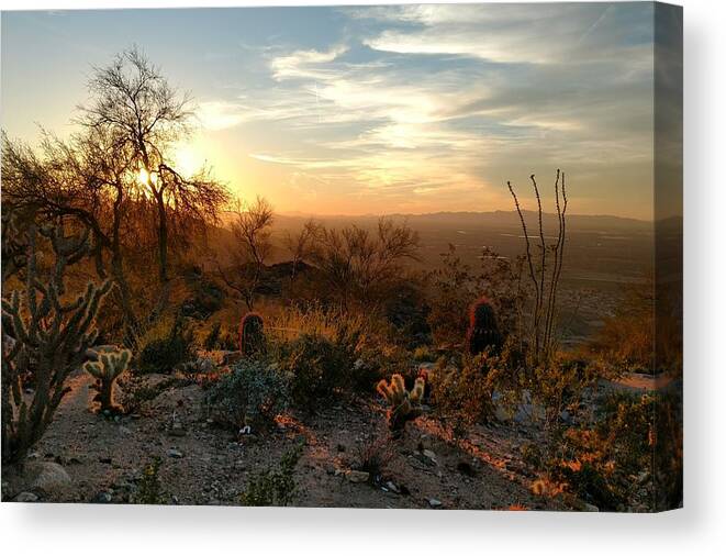  Canvas Print featuring the photograph Phoenix Sunset by Brad Nellis