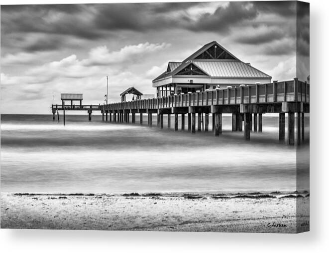 Gulf Canvas Print featuring the photograph Pier 60 by Charles Aitken