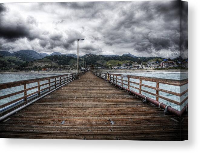 Pier Canvas Print featuring the photograph Pier at Avila Beach California by Kevin Dyer