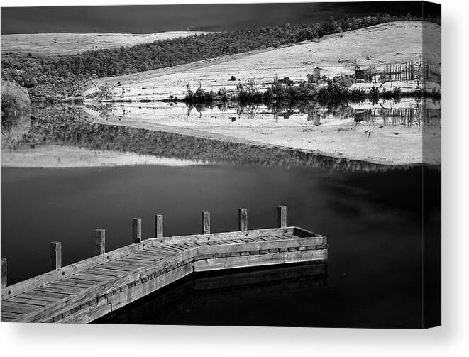 Jetty Canvas Print featuring the photograph Pier Reflection by Andrew Dickman