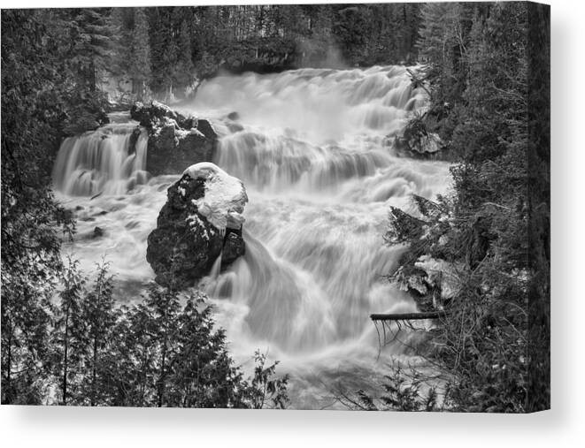 Waterfalls Canvas Print featuring the photograph Plaisance Waterfalls by Eunice Gibb