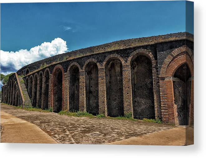 Amphitheater Canvas Print featuring the photograph Pompeii Amphitheater by Travis Rogers