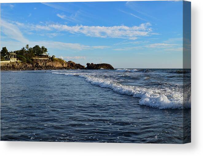 Beach Canvas Print featuring the photograph Poneloya Beach Before Sunset by Nicole Lloyd