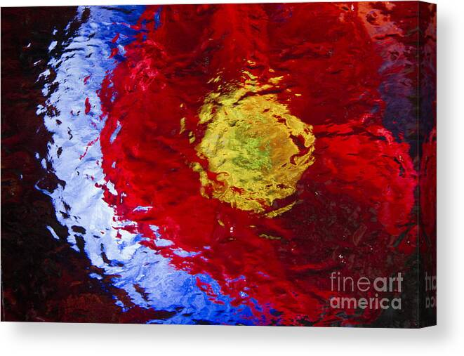 Red Canvas Print featuring the photograph Poppy Impressions by Jeanette French