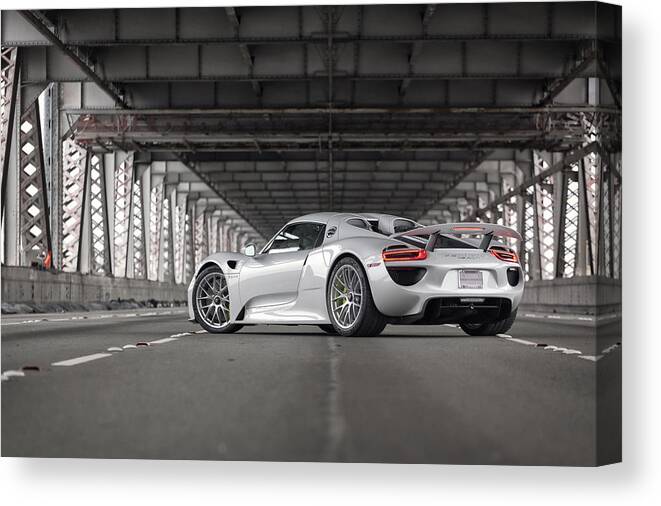 Cars Canvas Print featuring the photograph Porsche 918 Spyder by ItzKirb Photography