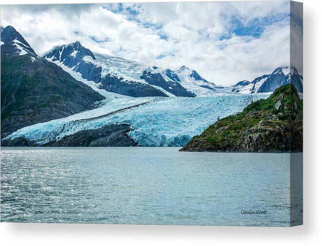 Portage Glacier Canvas Print featuring the photograph Portage Glacier by Claudia Abbott