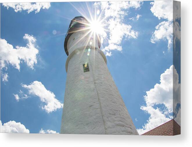 Beach Canvas Print featuring the photograph Portland Head Light, Portland, ME by Barry Wills