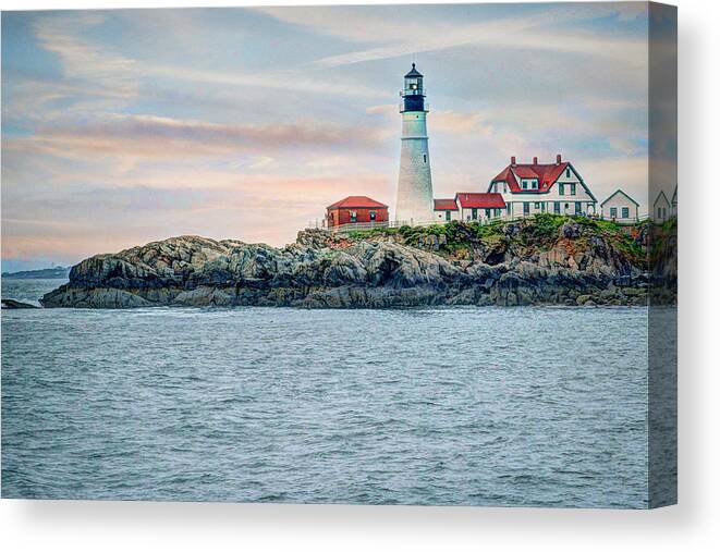 Portland Head Lighthouse Canvas Print featuring the photograph Portland Head Lighthouse by Joe Granita