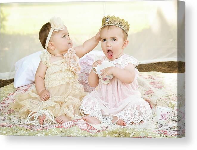 Tea Party Canvas Print featuring the photograph Princess Tea Party by Cynthia Wolfe