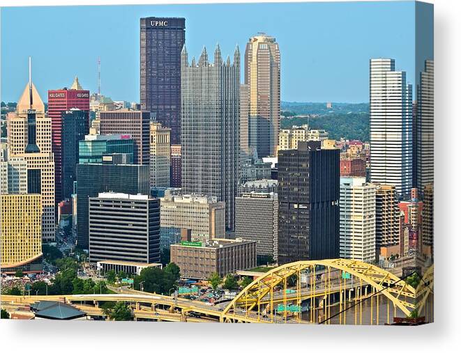 Pittsburgh Canvas Print featuring the photograph Proud Pittsburgh by Frozen in Time Fine Art Photography