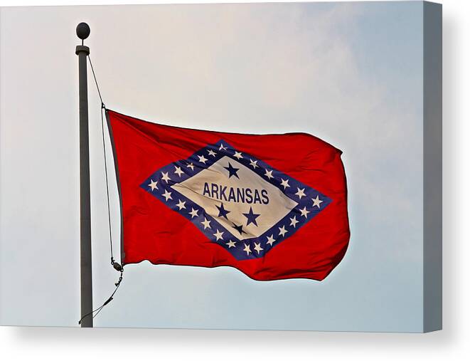 Arkansas Canvas Print featuring the photograph Proud To Be An Arkansan- Fine Art by KayeCee Spain